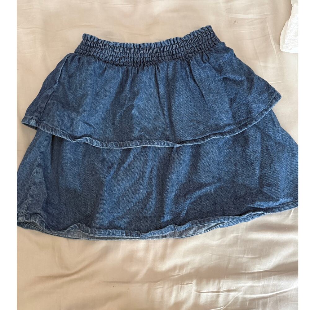 Mini Boden blue denim skirt  size 7/8